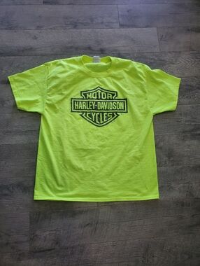 Neon Yellow Harley Davidson Shirt